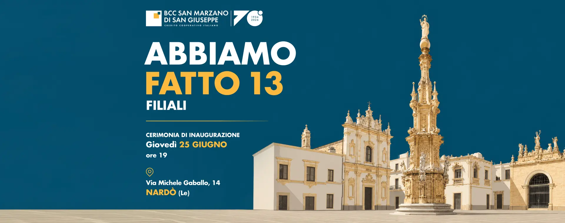 Abbiamo fatto 13..